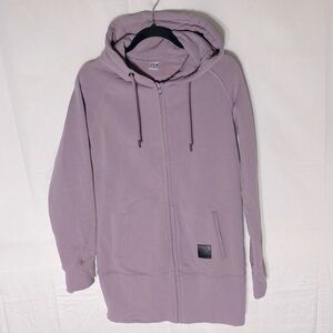 Flatout Apparel Mauve Kora Long Full Zip Hoodie M